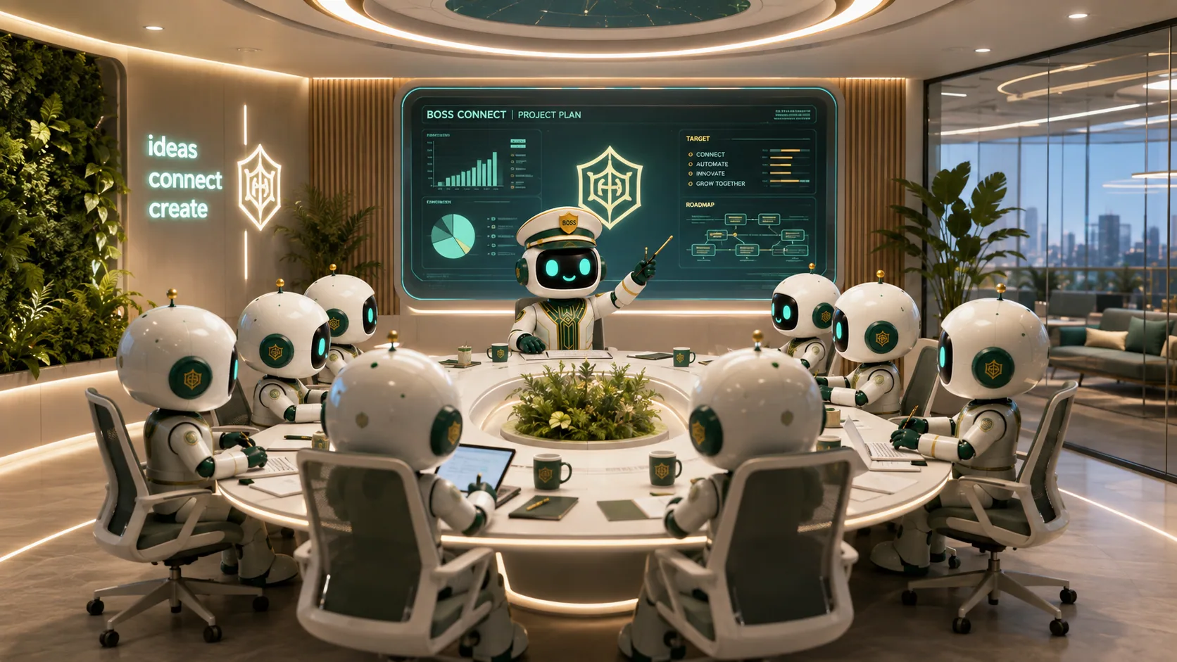 経営会議を進行するAI